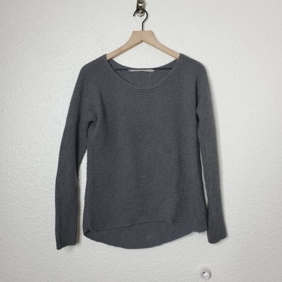 Athleta Huntly Ribbed Wool Blend Pullover Sweater Gray Women's Size Small - Picture 1 of 6